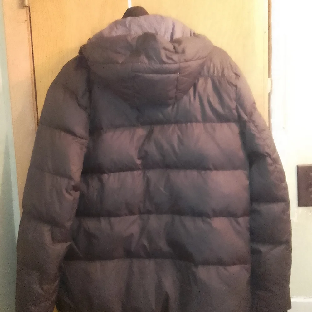 Michael Kors Black Puffer Quilted Down Hooded Snap Button Zip Up Jacket‎ Small